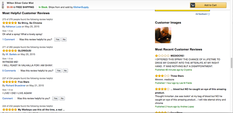 Illustration for article titled Mad Max: Fury Road’s War Boys have infiltrated Amazon reviews